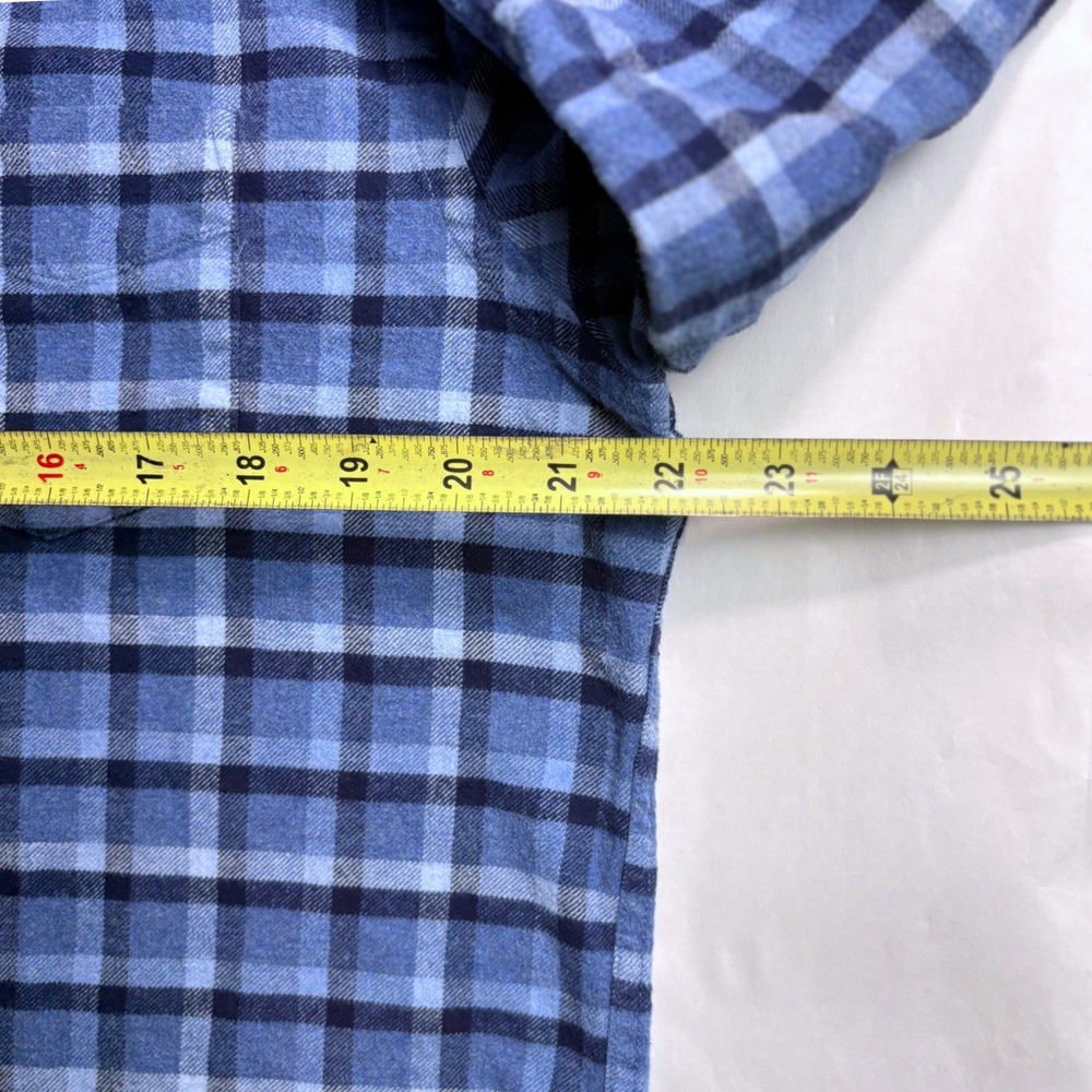 UNTUCKit Caylise Slim Fit Flannel Shirt Mens Large Blue Plaid Cotton 40345 - Picture 5 of 11